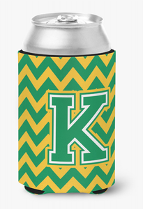 Monogram Letter Chevron Can or Bottle Hugger - 638508276902