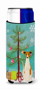 Merry Christmas Tree Dog Ultra Hugger for slim cans - 638508543059