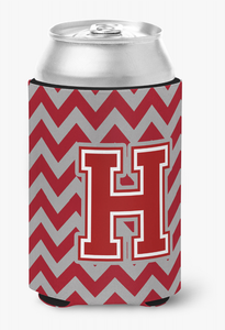 Monogram Letter Chevron Can or Bottle Hugger - 638508274588