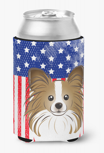 American Flag and Dog Can or Bottle Hugger - 638508242969