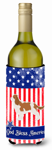 American Flag and Dog Wine Bottle Hugger - 638508497376