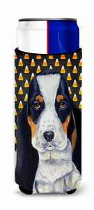 Candy Corn Halloween Design with Dog Ultra Hugger for slim cans - 615872732357