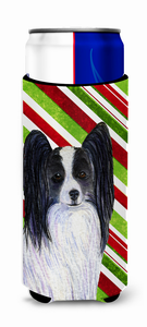 Candy Cane Christmas Design with Dog Ultra Hugger for slim cans - 615872747122
