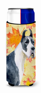 Dog with Fall Design Ultra Hugger for slim cans - 652259172948