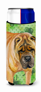Dog with St Patrick's Design Ultra Hugger for slim cans - 652259167906