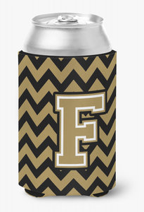 Monogram Letter Chevron Can or Bottle Hugger - 638508274816