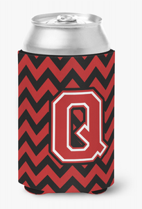 Monogram Letter Chevron Can or Bottle Hugger - 638508274175