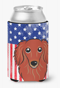 American Flag and Dog Can or Bottle Hugger - 638508242624