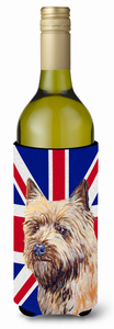 Dog with English Union Jack British Flag Wine Bottle Hugger - 615872827152