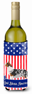 American Flag and Dog Wine Bottle Hugger - 638508986825
