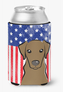 American Flag and Dog Can or Bottle Hugger - 638508242822