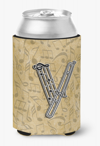 Monogram Letter Musical Instrument Alphabet Can or Bottle Hugger - 615872968664