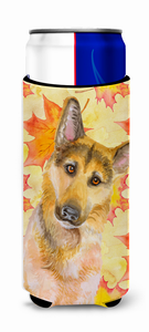 Dog with Fall Design Ultra Hugger for slim cans - 652259173624