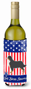 American Flag and Dog Wine Bottle Hugger - 638508497079
