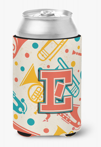 Monogram Letter Retro Musical Instruments Can or Bottle Hugger - 615872967728