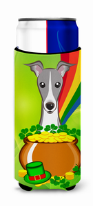 Dog St. Patrick's Day Design Ultra Hugger for slim cans - 638508202079