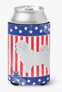 USA Patriotic Dog Design Can or Bottle Hugger - 638508504197