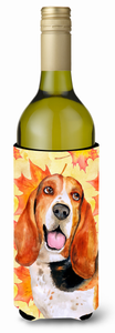 Dog with Fall Design Wine Bottle Hugger - 652259175291
