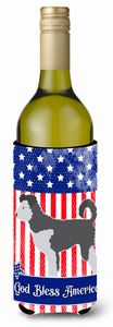 American Flag and Dog Wine Bottle Hugger - 638508986665