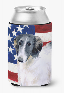 Patriotic With Dog Can or Bottle Hugger - 652259204083