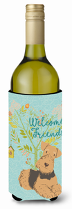 Welcome Friends with Dog Wine Bottle Hugger - 652259201266