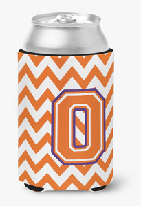 Monogram Letter Chevron Can or Bottle Hugger - 638508277725
