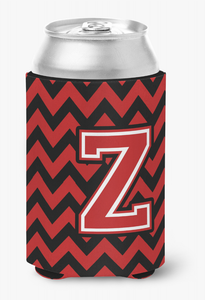 Monogram Letter Chevron Can or Bottle Hugger - 638508274267