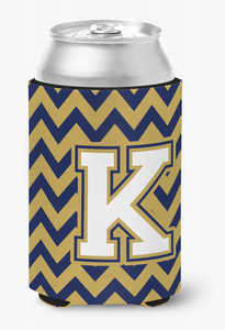 Monogram Letter Chevron Can or Bottle Hugger - 638508276384