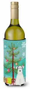 Merry Christmas Tree with Dog Wine Bottle Hugger - 638508539779