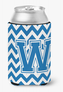 Monogram Letter Chevron Can or Bottle Hugger - 638508276247