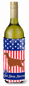 American Flag and Dog Wine Bottle Hugger - 638508496812