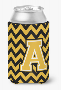 Monogram Letter Chevron Can or Bottle Hugger - 638508272492