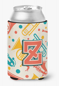 Monogram Letter Retro Musical Instruments Can or Bottle Hugger - 615872967933