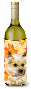 Dog with Fall Design Wine Bottle Hugger - 652259175154