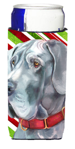 Candy Cane Holiday Christmas Design with Dog Ultra Hugger for slim cans - 638508067739