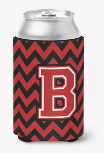 Monogram Letter Chevron Can or Bottle Hugger - 638508274021