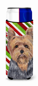 Candy Cane Christmas Design with Dog Ultra Hugger for slim cans - 615872739240