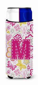 Letter Flowers and Butterflies Ultra Hugger for slim cans - 638508022035
