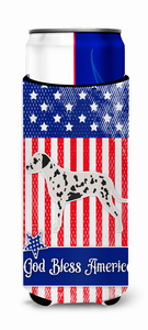 USA Patriotic Dog Ultra Hugger for slim cans - 638508494719