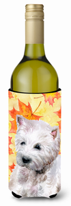 Dog with Fall Design Wine Bottle Hugger - 652259175260
