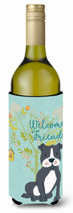 Welcome Friends with Dog Wine Bottle Hugger - 652259201242