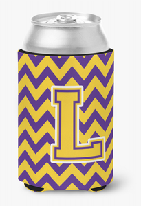 Monogram Letter Chevron Can or Bottle Hugger - 638508272621