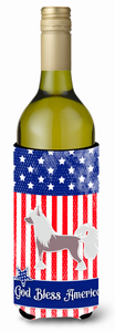 American Flag and Dog Wine Bottle Hugger - 638508497314