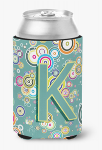 Monogram Letter Circle Circle Alphabet Can or Bottle Hugger - 615872971411