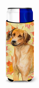 Dog with Fall Design Ultra Hugger for slim cans - 652259173273