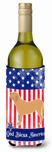 American Flag and Dog Wine Bottle Hugger - 638508497673