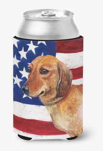 Patriotic With Dog Can or Bottle Hugger - 652259203888