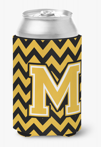 Monogram Letter Chevron Can or Bottle Hugger - 638508275639