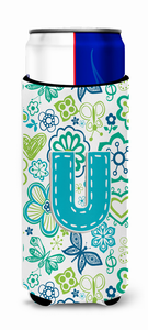 Letter Flowers and Butterflies Ultra Hugger for slim cans - 638508022370