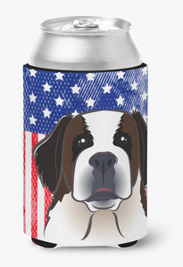 American Flag and Dog Can or Bottle Hugger - 638508242945